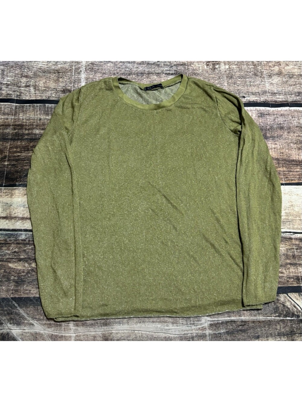 Lola Top Womens Medium Long Sleeve Made in Italy Green